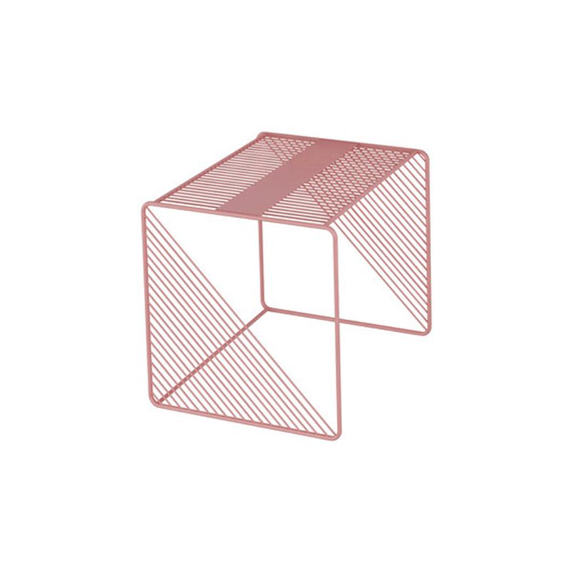 Square Coffee Table Mid-Century Modern with Iron Top and Iron Base