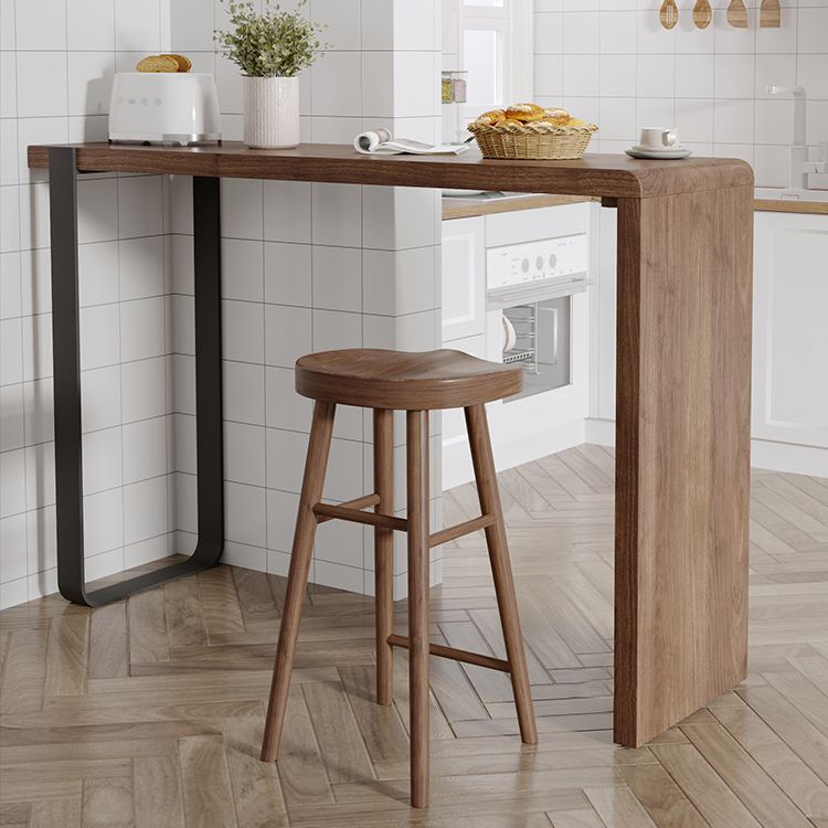 Juego de mesa de Bar y Pub de madera maciza de pino, mesa de Bar rectangular de 1/3 Uds. Y taburetes sin respaldo