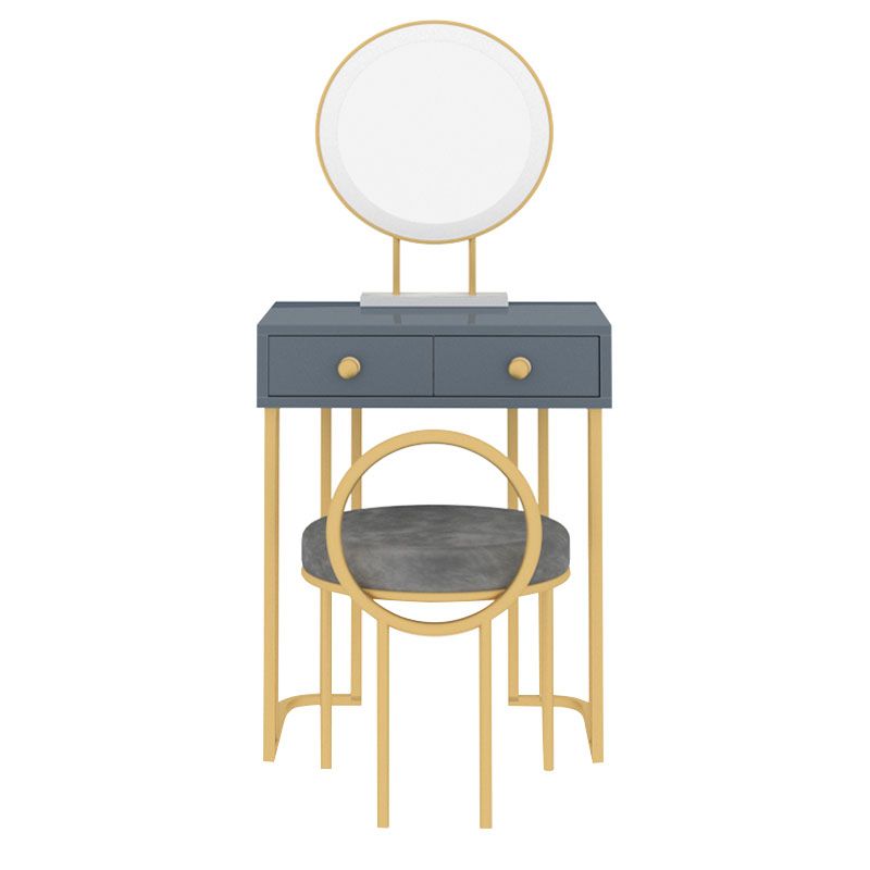 Glam de dormitorio con cajones dobles tocador de maquillaje de pie de madera