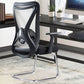 Fixed Arms Office Chair No Wheels Modern Upholstered No Distressing Desk Chair
