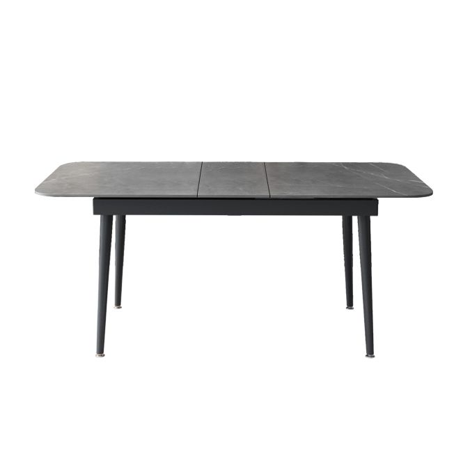 Modern Style Sintered Stone Dining Table Set Extendable Rectangular Dining Table with Trestle Base Clearhalo 'Dining Room Sets' 'Dining Tables & Seating' 'dining_room_set' 'furn' 'furn_dining_room_set' 'Furniture' 'furniture_dining_room_set' 'Kitchen & Dining Furniture' 'kitchen&dining_furn' 'kitchen' 1200x1200_72dcff11-bc05-4134-83f2-fa0e78688d76
