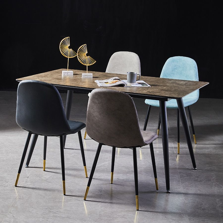 Scandinavian Design Solid Back Armless Dining Chairs Leather Dining Side Chairs Clearhalo ' kitchen&dining_furn' 'Dining Chairs' 'Dining Tables & Seating' 'dining_chair' 'furn' 'furn_dining_chair' 'Furniture' 'furniture_dining_chair' 'Kitchen & Dining Furniture' 'kitchen' 1200x1200_72dd41d4-5d07-45d8-8304-70586b5fb5a8