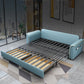 32.67 "Alto Faux Leather Sleeper Nordic Styled Sofa Bed in Blue