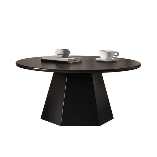 Pedestal Base Designed Cocktail Table White/black Metal Circular Coffee Table Clearhalo 'Coffee & Accent Tables' 'Coffee Tables' 'coffee_tables' 'furn' 'furn_coffee_tables' 'Furniture' 'furniture_coffee_tables' 'Living Room Furniture' 1200x1200_72e2bc41-d29a-4308-a6be-3cd71634bdb3