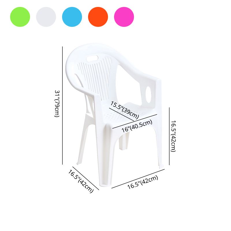 Contemporary Style Plastic Dining Arm Chairs Slat Back Stacking Side Chairs for Home Use Clearhalo ' kitchen&dining_furn' 'Dining Chairs' 'Dining Tables & Seating' 'dining_chair' 'furn' 'furn_dining_chair' 'Furniture' 'furniture_dining_chair' 'Kitchen & Dining Furniture' 'kitchen' 1200x1200_72e49a3b-dc54-4b7e-9add-c20fa00f72d8