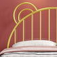 Contemporary Metal Arched Standard Bed with Open-Frame Headboard
