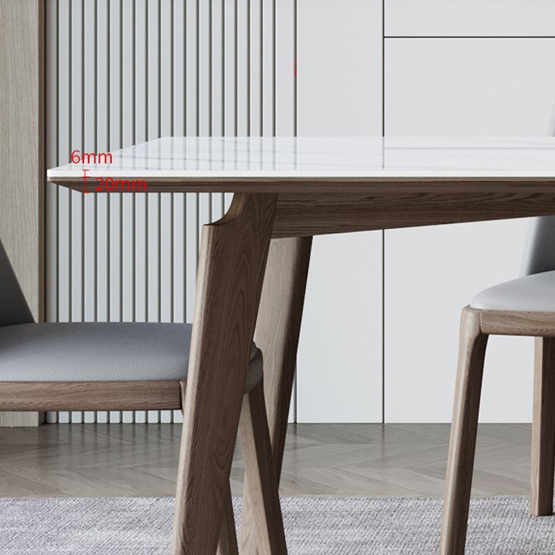 Modern Rectangle Sintered Stone Top Dining Set 1/4/5/7 Pieces Dining Table with Chairs Clearhalo 'Dining Room Sets' 'Dining Tables & Seating' 'dining_room_set' 'furn' 'furn_dining_room_set' 'Furniture' 'furniture_dining_room_set' 'Kitchen & Dining Furniture' 1200x1200_72e56285-887b-4084-99e2-9235044be583