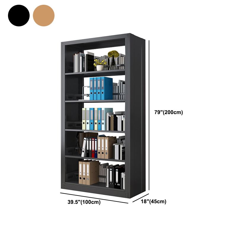 Standard Metal Bookshelf 5 Tiers Contemporary Bookcase for Home Office 78.7"H Clearhalo 'Bookcases' 'furn' 'furn_bookcases' 'Furniture' 'Office Furniture' 1200x1200_72e75e8f-9034-424d-a11a-86b7707fe700