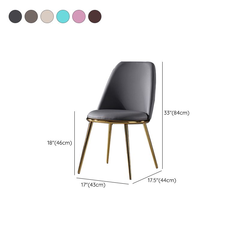 Sedia laterale in stile glam sedia da pranzo srofida senza braccio per sala da pranzo