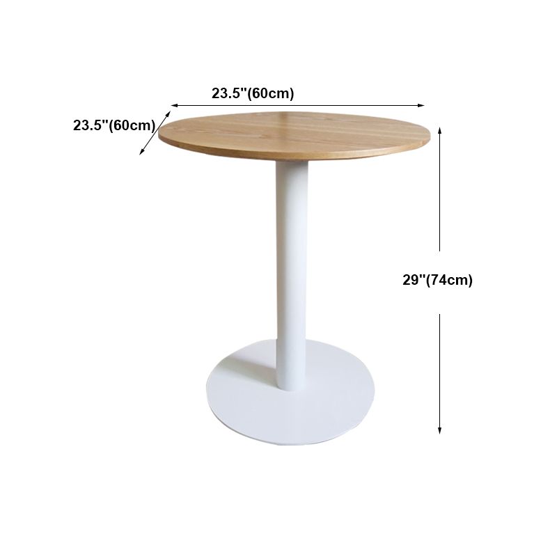 White Modern Style Round Table in Metal Milk Tea Shop Bar Table Clearhalo 'Bar Furniture' 'Bar Tables' 'bar_tables' 'furn' 'furn_bar_tables' 'Furniture' 'furniture_bar_tables' 'Kitchen & Dining Furniture' 1200x1200_72eb3a38-4a3f-4a64-82b5-a91a1a455f24