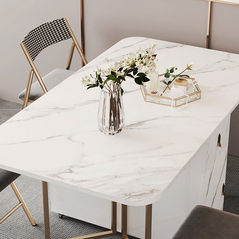 Foldable Sintered Stone Dining Table Modern Rectangle Table with Trestle Base Clearhalo 'Dining Tables & Seating' 'Dining Tables' 'dining_table' 'furn' 'furn_dining_table' 'Furniture' 'furniture_dining_table' 'Kitchen & Dining Furniture' 'kitchen' 'kitchen_dining_table' 1200x1200_72eb98a4-c97f-4c65-90cb-83fcc3e0c5e5