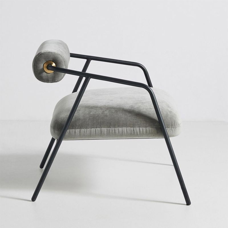 Industrial Style 27.55" Wide Fixed Back 4 Legs Sponge Arm Chair