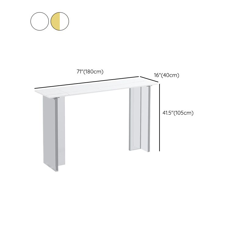 Modem & Contemporary Stone Rectangle Pub Bar Table for Living Room Clearhalo 'Bar Furniture' 'Bar Tables' 'bar_tables' 'furn' 'furn_bar_tables' 'Furniture' 'Kitchen & Dining Furniture' 1200x1200_72ed5b86-0254-4156-882b-fedce47f029d