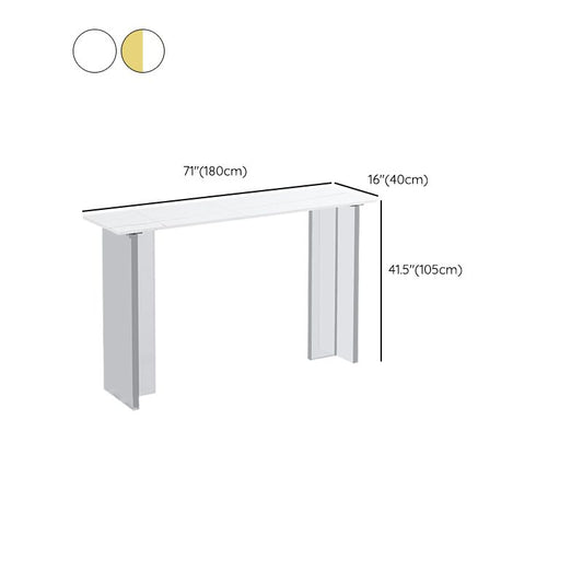 Modem en eigentijdse stenen rechthoek pubbalktafel voor woonkamer