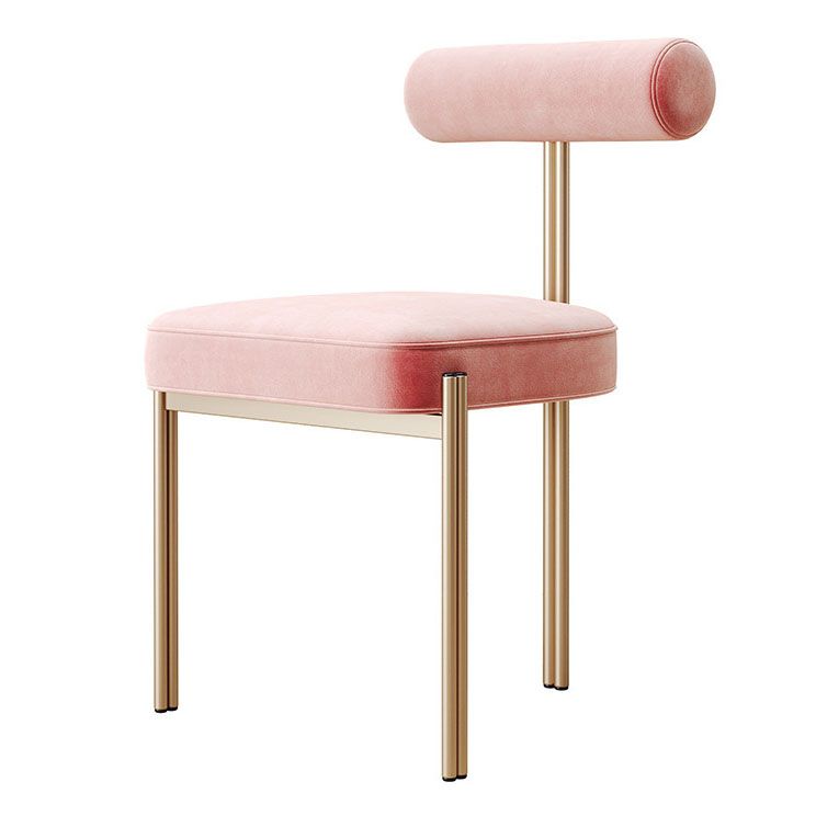 Glam – chaise de salle à manger en velours, mobilier d'appoint à dossier ouvert, finition mate pour l'intérieur