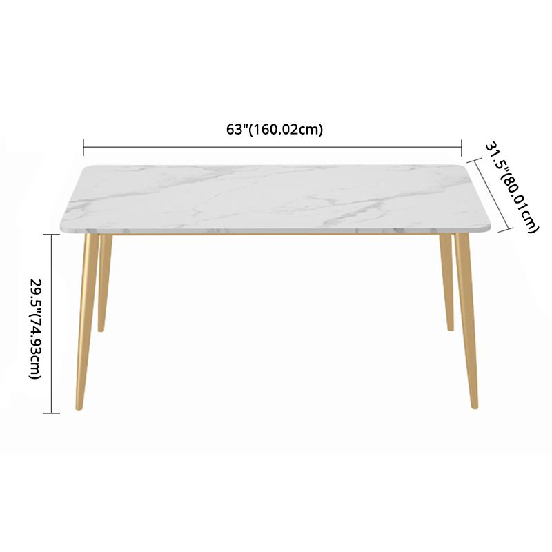 Scandinavian Sintered Stone Dining Table Set White Rectangle Home Use Dining Set Clearhalo 'Dining Room Sets' 'Dining Tables & Seating' 'dining_room_set' 'furn' 'furn_dining_room_set' 'Furniture' 'furniture_dining_room_set' 'Kitchen & Dining Furniture' 'kitchen&dining_furn' 'kitchen' 1200x1200_72edce28-15ea-45a3-b337-33d2257de350