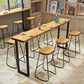 Cafe and Break-room Bistro Bar Desk Modern Rectangle Wood Counter-height Pub Table Clearhalo 'Bar Furniture' 'Bar Tables' 'bar_tables' 'furn' 'furn_bar_tables' 'Furniture' 'furniture_bar_tables' 'Kitchen & Dining Furniture' 'kitchen&dining_furn' 'kitchen' 1200x1200_72edfb2b-088c-46dd-883e-529c1006cbd5