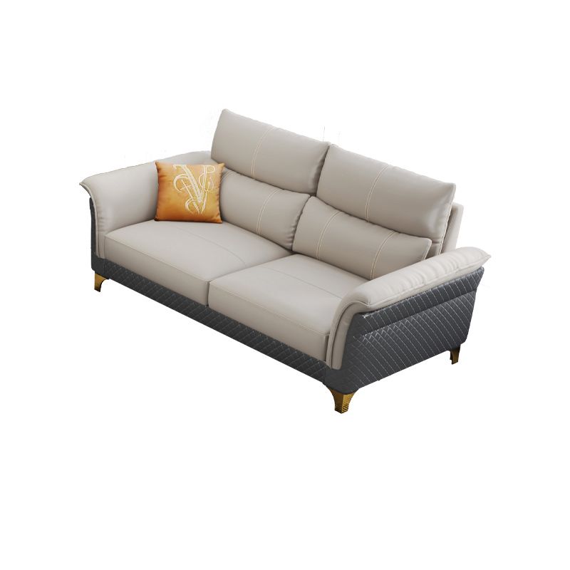 Contemporary Grey Sectional High Back Pillow Top Arm Sofa for Living Room Clearhalo 'furn' 'furn_sectionals' 'Furniture' 'furniture_sectionals' 'Living Room Furniture' 'Sectionals' 1200x1200_72ef1b49-ccd1-4979-abb5-b7281c455965