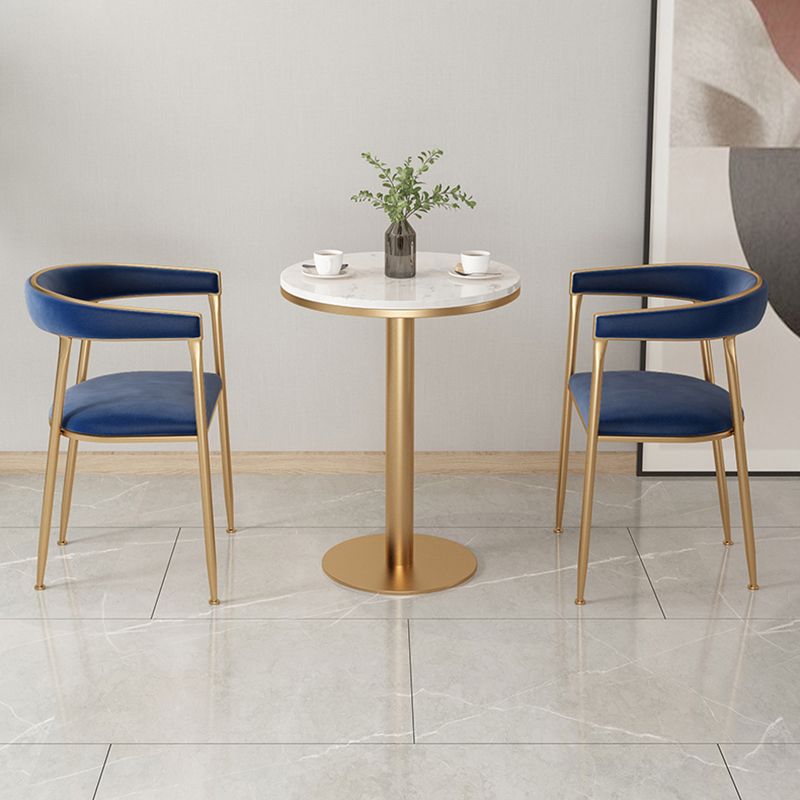 Glam Metal Arm Dining Chair Open Back Dining Side Chair for Home Use Clearhalo ' kitchen&dining_furn' 'Dining Chairs' 'Dining Tables & Seating' 'dining_chair' 'furn' 'furn_dining_chair' 'Furniture' 'furniture_dining_chair' 'Kitchen & Dining Furniture' 'kitchen' 1200x1200_72f0b16d-b79f-4fb3-b7b3-08b7da9f833c