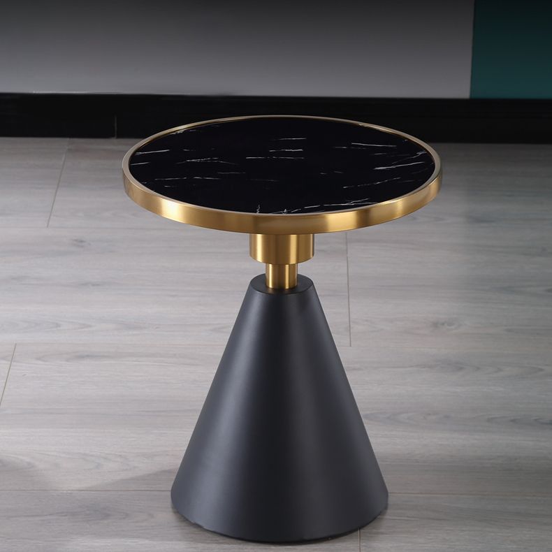Marble Top Glossy End Table,21.6" Tall Round Pedestal End Table Clearhalo 'Coffee & Accent Tables' 'End & Side Tables' 'end_side_table' 'end_side_tables' 'furn' 'furn_end_side_tables' 'Furniture' 'furniture_end_side_table' 'Living Room Furniture' 1200x1200_72f158a5-68d9-4455-ac7d-c6d1c5a8cefd