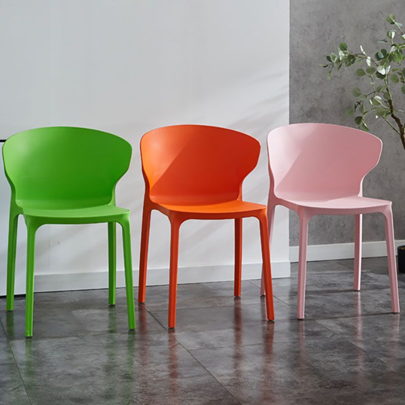 Contemporary Stacking Wingback Side Chair Matte Finish Plastic Dining Chair Clearhalo 'Dining Chairs' 'Dining Tables & Seating' 'dining_chair' 'furn' 'furn_dining_chair' 'Furniture' 'furniture_dining_chair' 'Kitchen & Dining Furniture' 1200x1200_72f1d227-6662-4a22-928b-e4f56b7fcc01