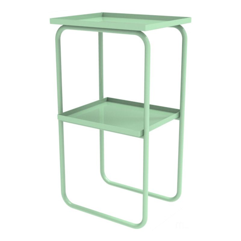 16,5 "W x 30" H Tavolo da notte in metallo moderno con 2 ripiani