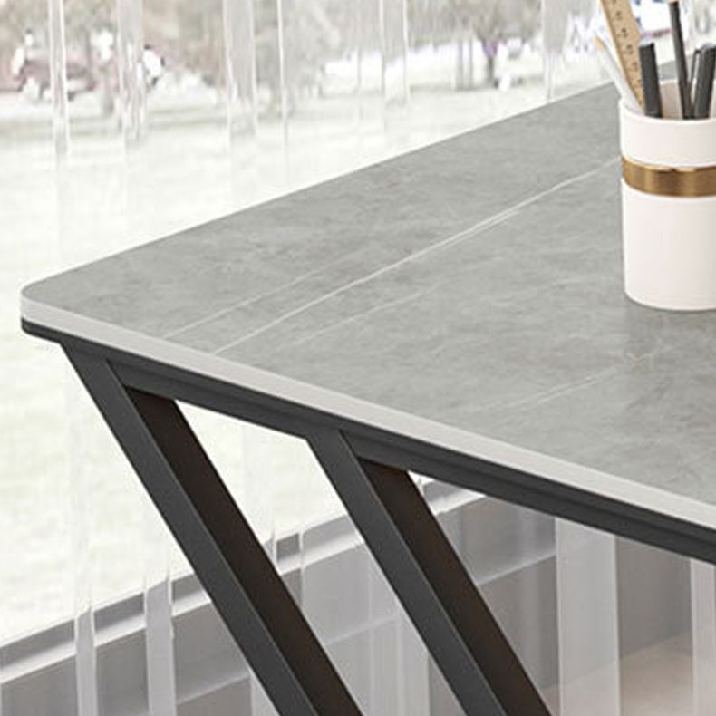 29 "H industriale scrivania da ufficio rettangolare scrivania da taupe scuro