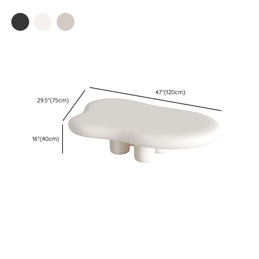 Scandinavian Free Form Coffee Table Wooden 4 Legs Cocktail Table