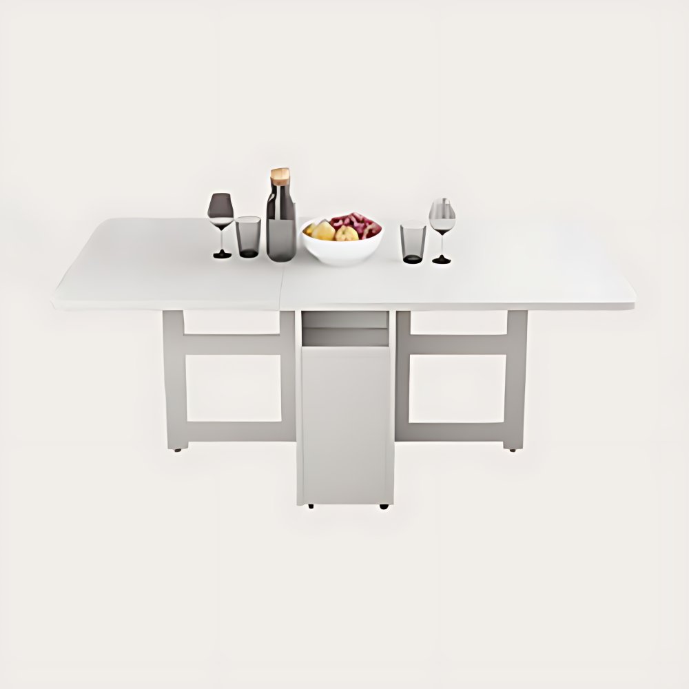 1/3 Piece Rectangle Shape Dining Room Furniture Set in White - Clearhalo