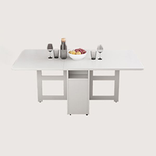 1/3 pezzo di rettangolo a forma di pranzo mobili set in bianco