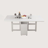 1/3 pezzo di rettangolo a forma di pranzo mobili set in bianco