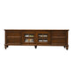 Traditional Ash TV Console Brown Media Console TV Stand with Drawers