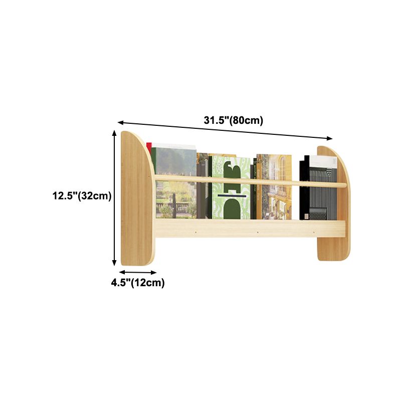 Pine Wood Wall Mounted Bookshelf Natural Scandinavian Bookcase for Bedroom Clearhalo 'Bookcases' 'Furniture' 'furniture_bookcases' 'Office Furniture' 1200x1200_72f935b2-cc5e-4dc5-8346-3a7246691f94
