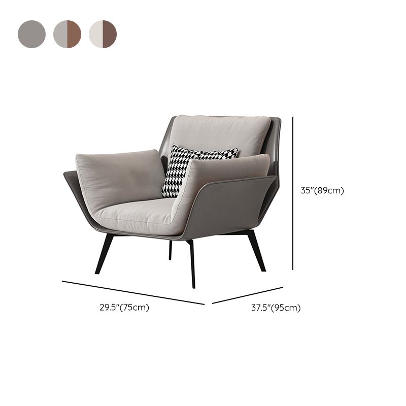 Contemporary 4 Legs Chair Flared Arms Chair with Removable Cushions Clearhalo 'Accent Chairs' 'accent_chairs' 'Chairs & Seating' 'furn' 'furn_accent_chairs' 'Furniture' 'Living Room Furniture' 1200x1200_72f9d2f3-2271-4260-bf0a-6bd3cc76ad5e