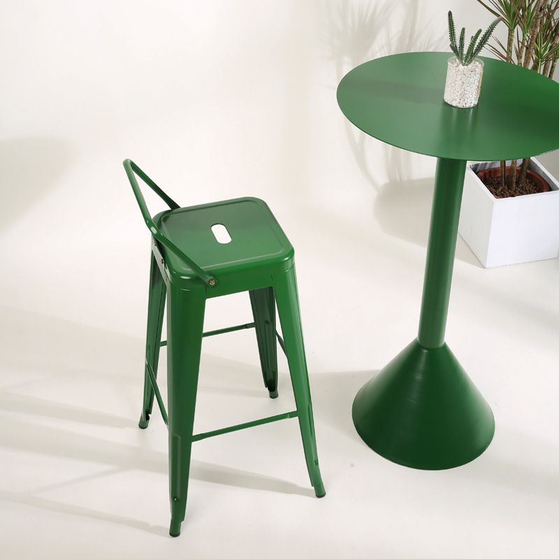 Industrial Bar and Counter Stool Metal Square Stool with 4 Legs Clearhalo 'Bar Furniture' 'Bar Stools' 'bar_stools' 'furn' 'furn_bar_stools' 'Furniture' 'furniture_bar_stools' 'Kitchen & Dining Furniture' 1200x1200_72f9f81c-1f3b-4e11-95e1-8af2ed9b58c9