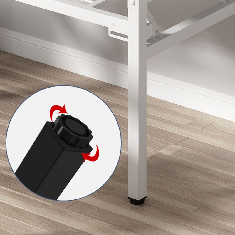 Zeitgenössischer rechteckiger Klappschreiber Stahl Basis Büro Schreibtisch