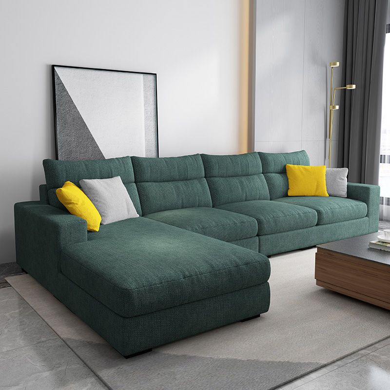 Contemporary Linen Square Arm Sofa & Chaise for Living Room Clearhalo 'furn' 'furn_sectionals' 'Furniture' 'Living Room Furniture' 'Sectionals' 1200x1200_72fd14e0-4172-4115-a87d-d35f43c1d538