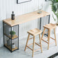 Mesa de bar rectangular estilo Glam, mesa de comedor de madera maciza de pino con almacenamiento