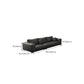 Contemporary Sectional Sofa L-Shape Fabric Slipcovered Sectional