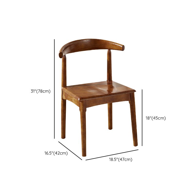 Zeitgenössischer Esszimmer Massives Holz offener Rückseite Esstuhl