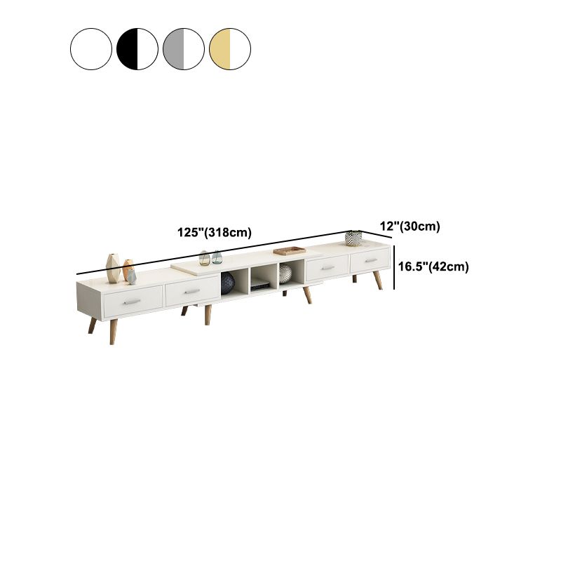 Scandinavian Style Wood TV Stand Enclosed Storage Stand Console with Drawers Clearhalo 'furn' 'furn_tv_stands_entertainment_centers' 'Furniture' 'Living Room Furniture' 'TV Stands & Entertainment Centers' 'TV Stands & Media Storage Furniture' 'tv_stands_entertainment_centers' 1200x1200_73021314-9992-4a03-9a97-5f35eccca9a5