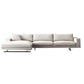 Square Arm Linen Sofa with Chaise Contemporary 4-Steater Loose Back Sofa in White Clearhalo 'furn' 'furn_sectionals' 'Furniture' 'Living Room Furniture' 'Sectionals' 1200x1200_73024c23-9093-48cf-a37f-e075e61560d6