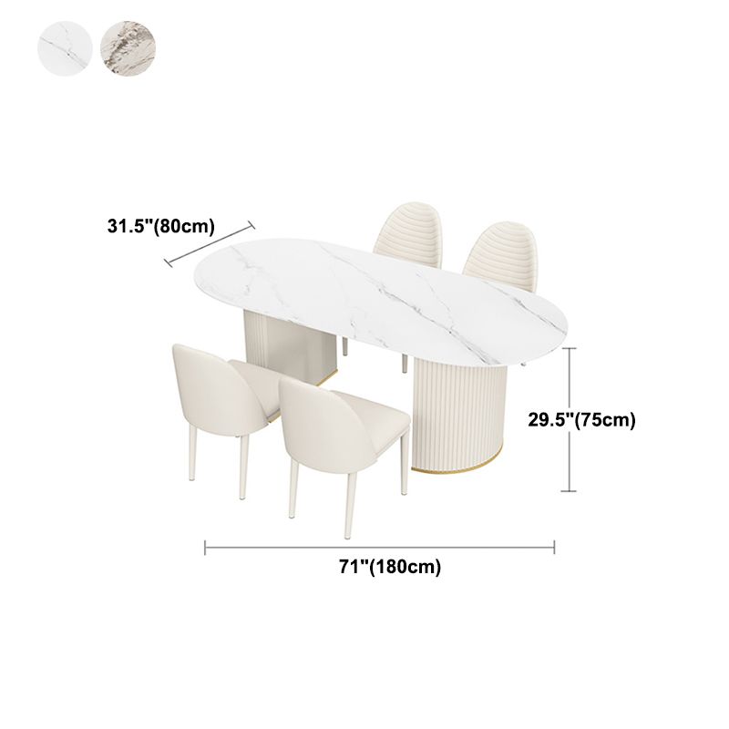Metal Traditional Luxury Freeform Table Sintered Stone Table with Double Pedestal Clearhalo ' dining_table' 'Dining Tables & Seating' 'Dining Tables' 'furn' 'furn_dining_table' 'Furniture' 'furniture_dining_table' 'Kitchen & Dining Furniture' 'kitchen&dining_furn' 'kitchen' 'kitchen_dining_table' 1200x1200_7302c0e3-c72b-4695-bff1-0ba2e54c717c
