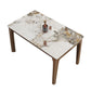 Mid-Century Modern Dining Table Stone Dining Table with Solid Wood Base Clearhalo 'Dining Tables & Seating' 'Dining Tables' 'dining_table' 'Furniture' 'furniture_dining_table' 'Kitchen & Dining Furniture' 'kitchen' 'kitchen_dining_table' 1200x1200_7302ec76-b032-461d-a4d8-366e828cec87