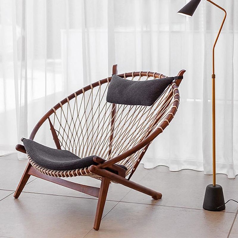 Scandinavian Papasan Chair Solid Color Wooden Papasan Chair for Living Room Clearhalo 'Accent Chairs' 'accent_chairs' 'Chairs & Seating' 'furn' 'furn_accent_chairs' 'Furniture' 'Living Room Furniture' 1200x1200_7303d6c2-cf4b-4936-931a-c0136496055f