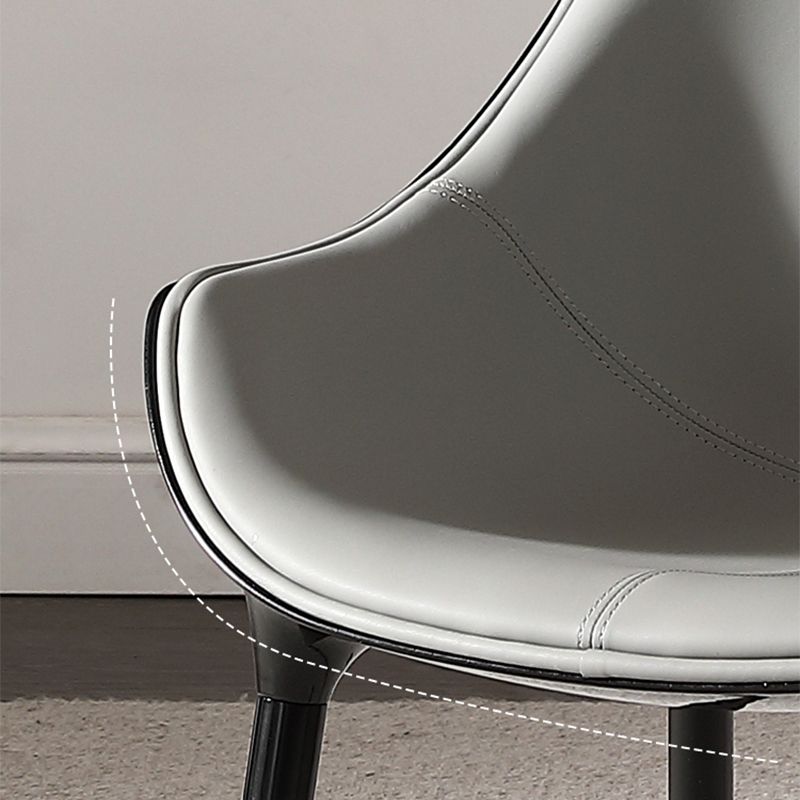 Faux Leather Kitchen Chair Metal Base Dining Chair for Living Room Clearhalo 'Dining Chairs' 'Dining Tables & Seating' 'dining_chair' 'furn' 'furn_dining_chair' 'Furniture' 'Kitchen & Dining Furniture' 1200x1200_730403dd-259d-4498-972d-a97e6a477ab1