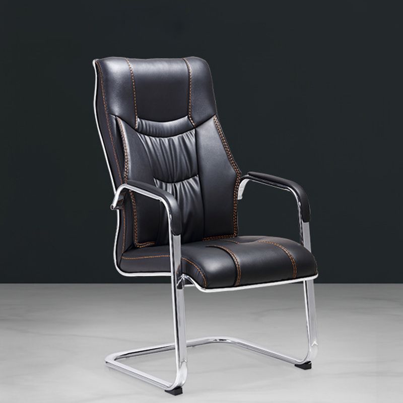 Faux Leather Task Chair Modern High Back Office Chair with Fixed Arms Clearhalo 'furn' 'furn_office_chair' 'Furniture' 'furniture_office_chair' 'Office Chairs' 'Office Furniture' 'office_chair' 1200x1200_7304a256-9bd5-4641-9455-7147928cfa7b