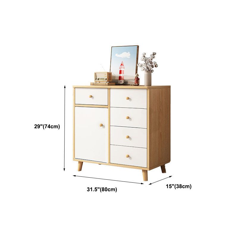 15" D Wooden Dresser Modern Style Storage Chest with Drawers and Doors Clearhalo 'Bedroom Furniture' 'Dressers & Chests' 'dressers_chests' 'furn' 'furn_dressers_chests' 'Furniture' 1200x1200_7304b70d-d3bb-424f-9993-c4a38b844250