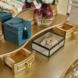 Victorian Wooden Vanity Dressing Table Gold 2-Drawer Make-up Vanity Clearhalo 'Bedroom Furniture' 'furn' 'furn_makeup_vanities' 'Furniture' 'Makeup Vanities' 'makeup_vanities' 1200x1200_73069b50-2a60-4875-9c68-fb1dfce95b7b