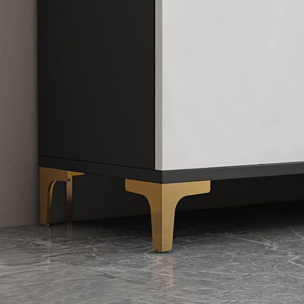 Server bianco moderno in legno ingegnerizzato con cassetto per soggiorno